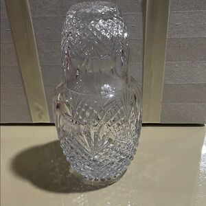 Crystal Clear Cut Glass Vase